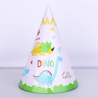 Set 6 Coifuri, Flippy, Colectia Dino Park, 20 x 14 cm, din Carton, Multicolor