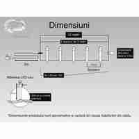 Instalatie Craciun, 10 m, 100 Led-uri ,Liniara, Albastru, 8 jocuri de lumini, Transformator, Interconectabila, Prelungitor 3 m inclus, Fir Verde, Flippy