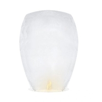 Set 3 Lampioane Zburatoare, Flippy, Hartie Biodegradabila, 82 x 45 x 31 cm, Alb