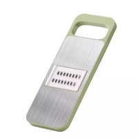 Set Multifunctional din 7 Piese, Flippy, pentru Taierea si Maruntirea Legumelor, Uz Casnic,din Otel Inoxidabil, Gri-Verde