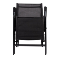 Scaun 2in1 de Gradina, Flippy, Sezlong, Suport Picioare, Pliabil, Cadru Metalic, Impermeabil, 47 x 110 x 46 cm, Negru