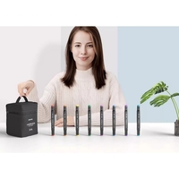 Set 24 Markere, Flippy, pe Baza de Ulei, Dublu Capat, Subtire 1mm si Gros 6 mm, Geanta Depozitare, 15 cm, Multicolor