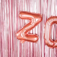 Balon Folie Metalizata Litera Z, Flippy, 40 cm, Umflati cu Heliu sau Aer, Ambalaj Individual, Pai inclus, Rose Gold