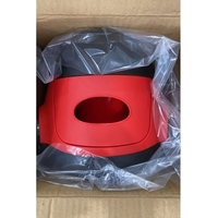 Olita pentru Copii, Flippy, +1an, Portabila, Design Masinuta cu Capac, Model Prietenos, Non-Toxic, Compartiment Detasabil, Usor de Curatat, Rosu