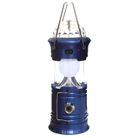 Lanternă pliabilă de camping Magic cool cu ​​lampă disc și USB Flippy, Lanterna, Felinar, Acumulator 1200 mAh, reincarcabila, 6 LED + 1 W + 3C culori, Albastru