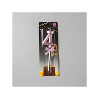 Lumanare Cifra 4, Flippy, Model Coroana cu Fundita, Pentru Tort, 6 x 2.5 cm Mov