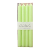Set 4 Lumanari, Flippy, pentru Suport de Masa, Fara Miros si Fum, din Parafina, 2.2 x 25 cm, Verde