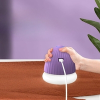 Aparat de Scame 2 in 1, Flippy, Curatare Haine si Lampa de Veghe, 3 Trepte, Incarcare Tip C, 4 W, 9 x 10 cm, Mov