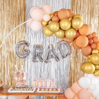 Balon Folie Metalizata Litera A, Flippy, 40 cm, Umflati cu Heliu sau Aer, Ambalaj Individual, Pai inclus, Argintiu