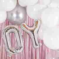 Balon Folie Metalizata Litera Y, Flippy, 80 cm, Umflati cu Heliu sau Aer, Ambalaj Individual, Pai inclus, Argintiu