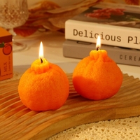 Lumanare Parfumata, Flippy, Model Portocala Mica, Ardere 10h, 50 g, 5 x 5 cm, Parfum de Portocala, Portocaliu