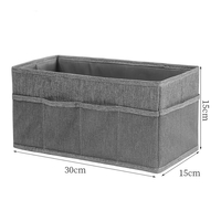 Cutie Depozitare cu Cadru Metalic, Flippy, pentru Bucatarie, snacksuri, pliabila din poliester Oxford, 30 x 15 x 15 cm Gri