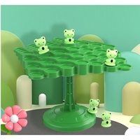 Joc Interactiv, Flippy, Broaste in Echilibru, +3 Ani, din Plastic, 50 de Pioni, Placa de Echilibru, Roata cu Pedepse, Zar, 14 x 7 x 14 cm, Verde