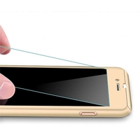 Husa de protectie pentru Samsung Galaxy A70, Full Cover 360, Auriu + Folie de protectie