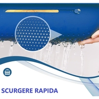 Cos pentru Scurgere Chiuveta de Bucatarie, Flippy, Plastic, Telescopic, 36x20x5 cm, Albastru