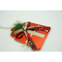 Ornament brad, Flippy, Cadou, Rosu, Lucios, 15*15CM, Acril, Interior/ Exterior