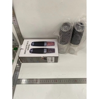 Set de 2 Rasnite electrice de Sare si Piper, Flippy, cu Camere Depozitare Transparente, Macinare, Functionare pe Baterii, cu Lumina, ABS, 20x6.5 cm, Negru/Transparent