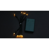 Instalatie de Craciun cu Baterii Tip Liniar, 2 jocuri de lumini, Fir Verde 1 m 10 LED -uri, Alb Cald