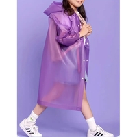 Pelerina de Ploaie, Flippy, pentru Copii 100-145 cm, din EVA, Impermeabila, Inchidere cu Capse, Mov
