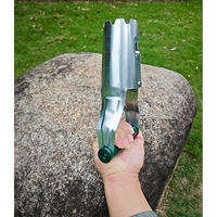 Transplantator Agricol Cilindric, Flippy, din Otel si Plastic, 6 cm Diametru, cu Maner Flexibil, 23 x 6 x 13 cm, Verde