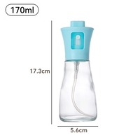 Pulverizator pentru Ulei, Flippy, Pulverizator din Sticla pentru Otet sau Alte Lichide de Gatit, Simplu Reincarcabil, Multifunctionale, 17.3 x 5.6 cm, Capacitatea 170 ml, Albastru