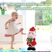 Decoratiune Mos Craciun, Flippy, Animat, care Canta si Danseaza, cu Saxofon, Imbracat Festiv, 25 cm Inaltime, Rosu