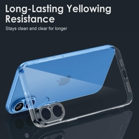 Husa de Protectie, Compatibila cu Apple iPhone 16, TPU, Antisoc, Rezistenta la Impact, Protectie Camera, Transparenta