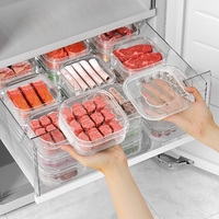 Caserola Alimentara, Flippy, Cutie pentru Pastrare a Alimentelor, Cutie Depozitare pentru Frigider, Sigilata Dreptunghiulara, din Plastic, 12 x 12 x 4.5 cm, 350ml, Transparent