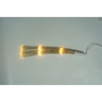 Instalatie Craciun, 180 LED-uri, alb cald, telecomanda 8 functii, cu baterii, explozie fireworks, fir cupru, interior/exterior, Flippy