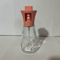 Pulverizator pentru Ulei, Flippy, Pulverizator din Sticla pentru Otet sau Alte Lichide, Simplu Reincarcabil, Multifunctionale, 17.3 x 5.6 cm, Capacitatea 170 ml, Roz