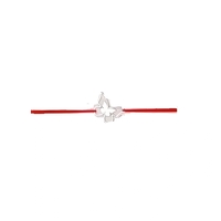 Bratara Snur Reglabil, Argint 925, Fluturas in Fluturas, Jolie Silver, 0.6 g, 1 cm x 1 cm