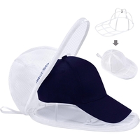 Husa de Spalare Sapca, Flippy, pentru Masina de Spalat, din Poliester, Circumferinta 53 cm, cu Fermoar, cu Suport Sapca, Alb