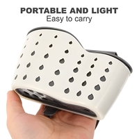 Suport Scurgere pentru Burete si Laveta de Vase Bucatarie, Flippy, Bej, Curea Reglabila, Plastic Flexibil, 15x 5x 20cm