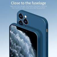 Husa protectie compatibila cu Apple iPhone 11 Pro Max Liquid Silicone Case Albastru inchis