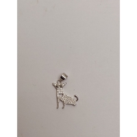 Pandantiv, Jolie Silver, Argint 925, Model Catel cu Inima, 1.5 G, 1.8 x 1.7 Cm