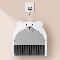 Set Matura si Faras, Flippy, Pentru Birou, din PP, Model Ursulet, 23.5 x 18 cm, Gri