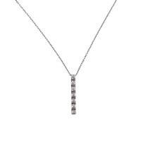 Colier Argint 925, Bagheta cu Zirconii 40 cm