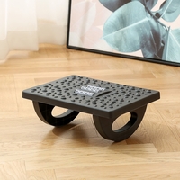 Suport Ergonimic pentru Picioare, Flippy, Plastic, cu Role de Masaj pentru Talpi, pentru Birou, Usor de Transportat, Detasabil, 33.5x24x12 cm, Negru