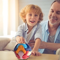 Pusculita Sub Forma de Minge, Flippy, de Construit, se Asambleaza/Dezasambleaza, din Plastic, 16.5x16.5x16.5, Multicolor