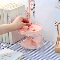 Cutie de Bijuterii, Flippy, Rotativa, cu Suport Tip Ramura, 36.5 x 14 cm, din ABS+PP, Roz