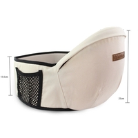 Port-Bebe Ergonomic Ajustabil cu Scaun, 3 Pozitii, Bumbac Respirabil, pentru Copii 0-3 Ani, 20 kg Maxim, 25 x 22 x 18 cm, Gri