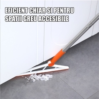 Mop Multifunctional, Flippy, Portocaliu, cu Racleta din Silicon, Maner Telescopic, Curatarea Eficienta a Tuturor Suprafetelor