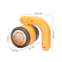 Aparat Pentru Curatat Scame, Par Si Praf, Flippy, cu LED, Pentru Diferite Tipuri De Material, Cu Lame Din Otel Inoxidabil, Compartiment de Depozitare, Maner Reglabil, 11x10.5x8.7 cm, Galben