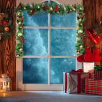 Ghirlanda de Craciun, Flippy, din Brad Artificial cu Decoratiuni, cu Baterii, 50 LED-uri, 270 cm, Verde