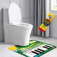 Covoras de Baie, Flippy, Model Pian Electric, Interactiv, 3 Moduri, +14 Ani, din Panza, cu Baterii, 60 x 48 cm, Verde