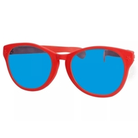 Ochelari Deghizare, Flippy, Marime Exagerata, din Plastic, 26 x 9 cm, Rosu