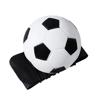 Minge Saltareata Hiperelastica, Flippy, Model Minge de Fotbal cu Fixare de Mana, Space Moon Ball foarte Elastica, Antistress pentru Copii, Diametru 66 mm, Alb Negru