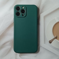 Husa pentru Apple iPhone 14 Plus Flippy, Liquid Silicone, cu Microfibra pe interior, Protectie Antisoc, Dark Green, Verde inchis