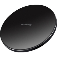 Incarcator Wireless Flippy, Fast Charge, 15W, Ultra Slim, compatibil cu iPhone, cablu inclus, Rotund, Negru