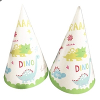 Set 6 Coifuri, Flippy, Colectia Dino Park, 20 x 14 cm, din Carton, Multicolor